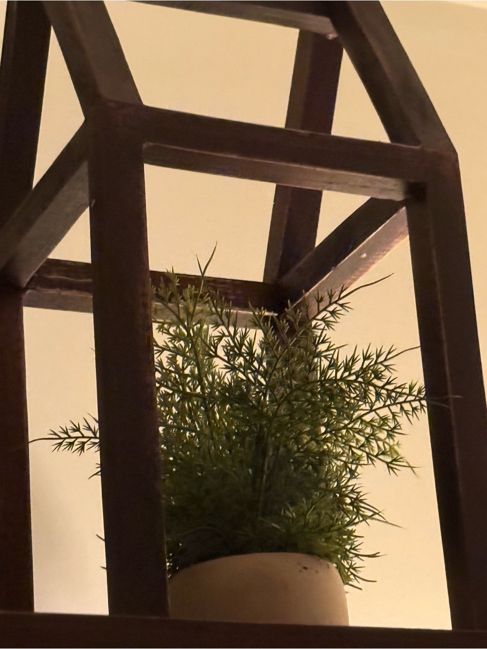 Rustic Brown Wooden Lantern